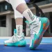 Mesh Black Mens Cut Mid Sneakers Women Cushioned Non Slip Outdoor Basketball Shoes Sport Boots_desvips.com