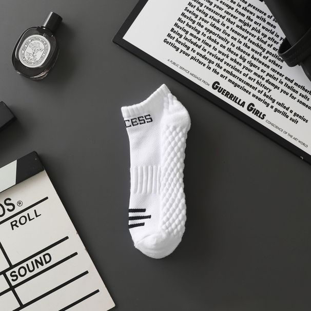 Men's Sports Socks Terry Cloth Bottom Sweat Absorbent And Breathable Short Socks For Student Running Soccer Basketball_desvips.com
