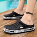 2025 new style fashionable outdoor sandals women's platform combination thick soled beach shoes letter velcro sandals_desvips.com