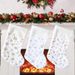 001 Cross-Border New Gold Stamping Snowflake White Rabbit Fur Socks Gift Bag Christmas Decoration Pendant_desvips.com