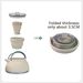 2024 Portable silicone folding camping kettle Outdoor compressible camping pot travel silicone coffee maker_desvips.com