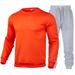 New Men's Sports Fashion Casual Winter Solid Color Crew Neck Sweatshirt And Pants Set_desvips.com
