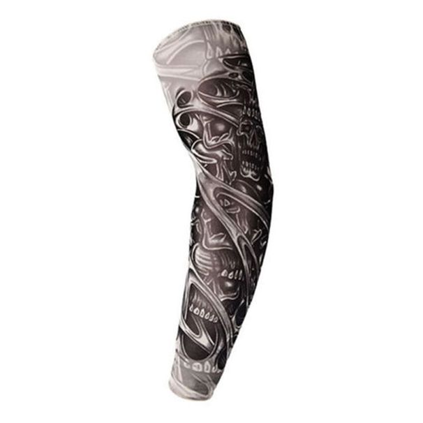 Zhuoxinder Unisex Stretchy UV Protection Cycling Outdoor Slip On Tattoo Arm Sleeve_desvips.com