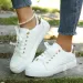 Free Shipping Women Size White Sneakers 2026 Spring Autumn Womens Fashion Black Laceup Soft Soled Pu Leather Ladies_desvips.com