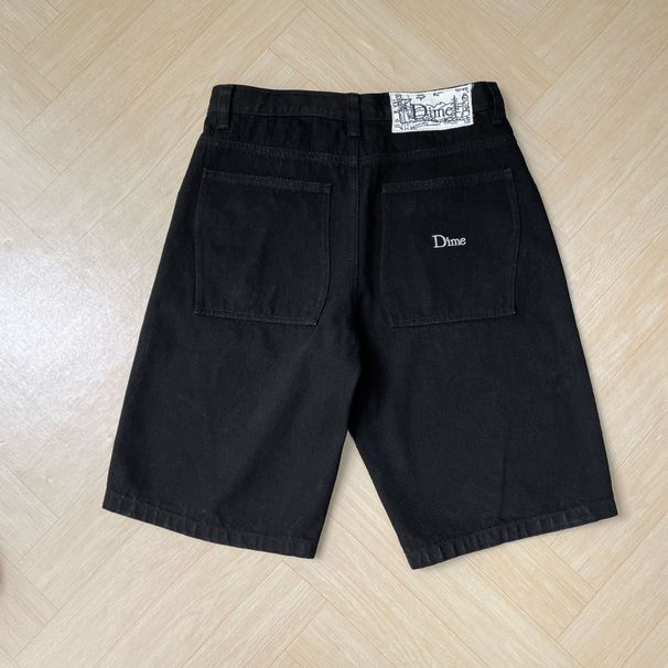 Dime Baggy Straight Loose Casual D Trend Street Skateboard Men ENIM PANTS Washed Denim Long Short_desvips.com