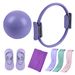 Pilates Ring Seven-Piece Stretch Aid Silicone Resistance Band Socks Yoga Straw Ball Slimming Set_desvips.com