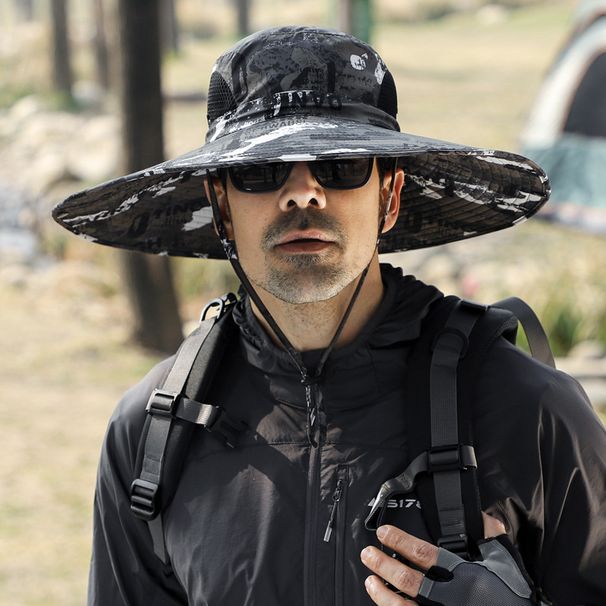 Men's Fishing Hat With Wide Brim - UPF 50+ Sun Protection & Breathable Design For Summer Outdoor Activities_desvips.com