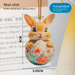 Unique And Stylish Cartoon 2D Acrylic Easter Bunny Car Keychain, Book Bag Accessory, Pendant_desvips.com