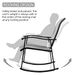 Vongrasig 3-Piece Outdoor Rocking Bistro Set With Textilene Fabric, Includes Two Rocker Chairs And A Glass Table, Suitable For Patio, Lawn, Garden, Ba_desvips.com