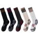 001 Autumn Winter Wool Thermal Men's Calf Thickened Fleece Outdoor Sports Long Cold-Proof Hiking Ski Socks_desvips.com
