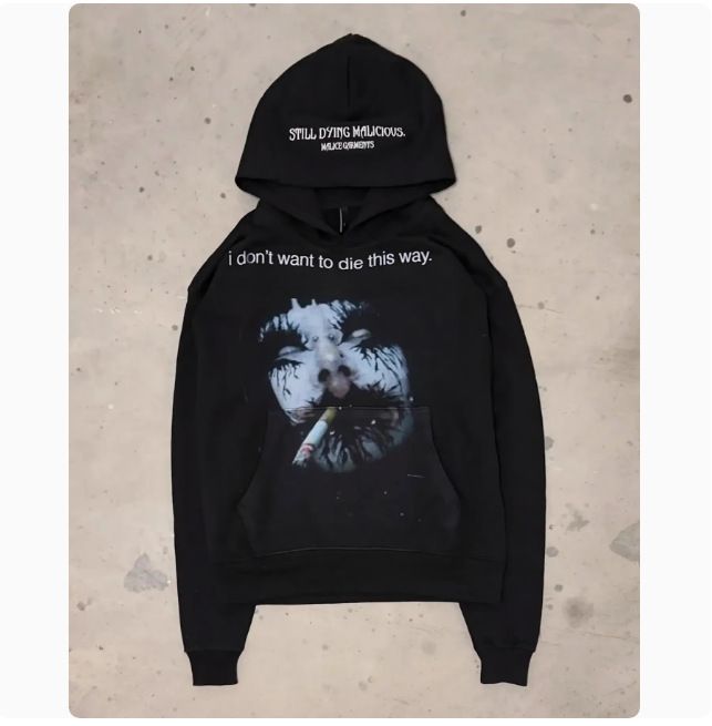 2025 Korean Style Autumn Winter New STLL Smoking Peripheral Versatile Personalized Printed Hoodie Sweatshirt_desvips.com