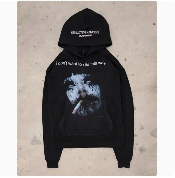 2025 Korean Style Autumn Winter New STLL Smoking Peripheral Versatile Personalized Printed Hoodie Sweatshirt_desvips.com