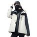 Men's 2505 New National Standard Three-in-One Jacket Women's Outdoor Windproof Waterproof Down Two-Piece Set Hiking Suit_desvips.com