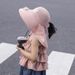 UV Protection Sun Large Head Circumference Children Summer 2025 New Outdoor Letter Sunshade Wide Brim Fan Shawl Hat_desvips.com