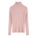 Women's High Neck Knit Sweater - Soft Core-Spun Yarn Slim Fit Pullover Short Top In Classic Colors_desvips.com
