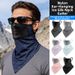 Motorcycle Riding Face Mask Breathable Mesh Ear Loops Sun Protection Neck Warmer Nylon Ice Silk UV Protection Triangular Scarf_desvips.com