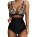 New Plus Size Mesh Backless Sexy Slimming Tummy Control Bikini One-Piece Swimsuit_desvips.com