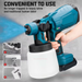 Cordless HVLP Paint Sprayer 18V Battery Powered For Fence Furniture Cabinets Walls No Battery Included DIY Home Painting Tools_desvips.com