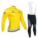 Breathable Sweat-Absorbing Long Sleeve Road Bike Solid Color High Elasticity Tour De France Race Cycling Jersey Set For_desvips.com