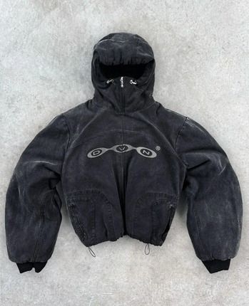 2025 Face Covering Zipper Hoodie Cool Internet Celebrity Hooded Cardigan DVN English New Style Top Jacket_desvips.com