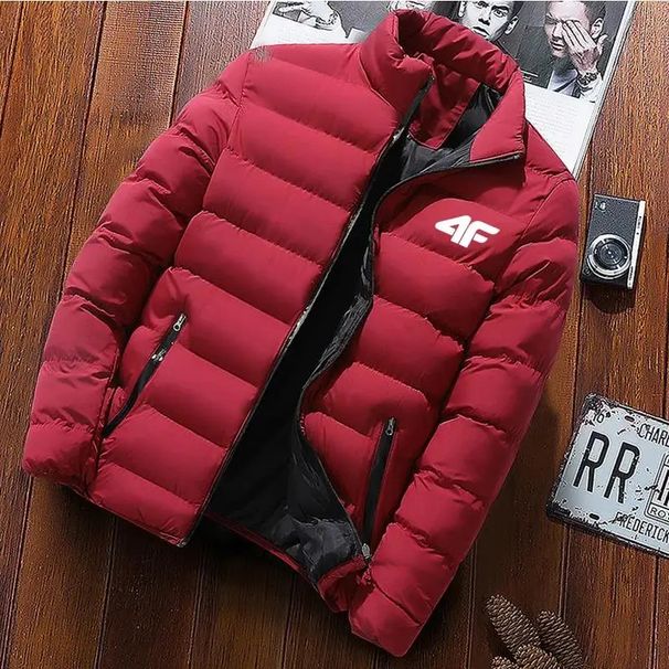 2024 New Cotton Clothing Winter Men's High Quality Casual Fashion Lightweight Business Stand Up Collar Warm Coat_desvips.com
