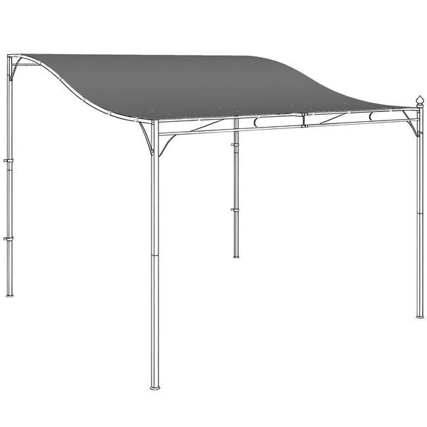 Ersatzdach Für Pergola Sonnensegel Für Terrassenüberdachung Ersatz-Dachplane Für 3 X 3 M Pavillon 298x293 Cm Dunkelgrau_desvips.com
