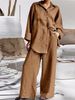 Women's Clothing nine quarter sleeve shirt loose pants two piece suit_desvips.com