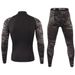 ESDY Outdoor Sports Underwear Men's Cycling Fleece Camouflage Thermal Set Sweat-Absorbent Breathable Tight-Fitting Low_desvips.com