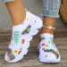 Summer Breathable Knitting Flats For Women Comfortable Soft Sole Platform Sneakers Woman Slip-On Flat Heel Ladies Sports_desvips.com