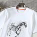 Trendy Brand Jiasiqi Men's Spring/Summer Horse Print Crew Neck Slim Fit Short Sleeve T-Shirt Casual Versatile_desvips.com