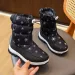 Kid Winter Warm Fur Snow Children Black Furry Girls Boys Non-slip Waterproof Cutefeet Kids Footwear Child Boots Toddler_desvips.com