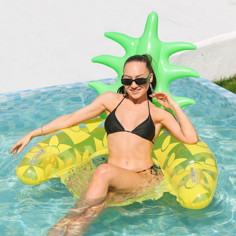 Inflatable Animal-Shaped Hammock With Cup Holder & Mesh Seat - Floating Water Chair For Pool, Lake & Beach Relaxation_desvips.com