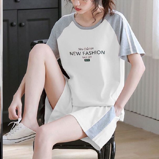 Women's Summer New Loose Fit Sports Set For Plus Size Ladies, Short Sleeve Shorts Casual Two-Piece Outfit_desvips.com