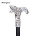 White Wolf Head Biting Decorative Stick Parties Decorative Cane For Halloween For Cosplay And Parties, For Cosplay & Party_desvips.com