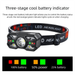 High Brightness Headlamp With Sensor, Long Battery Life, Multifunctional Portable Waterproof Head-Mounted Outdoor_desvips.com