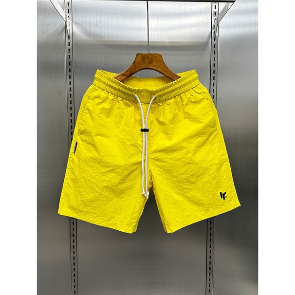 Summer Lightweight Quick-dry For Men, Loose Fit, Slim Style, Trendy Brand, Sports Casual Knee-length Shorts, Youth_desvips.com