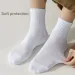 10pairs HLHYX Men's Cotton Deodorant Winter Towel Bottom With Mid-tube White Stockings Thickened Sports Basketball Socks_desvips.com