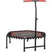 Trampolín De Fitness 114x114x132 Cm Con Mango Ajustable De 3 Niveles Y Marco De Acero Rojo_desvips.com