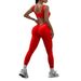 Women's High Elasticity Backless Yoga Bodysuit Tight Fitting One Piece Long Pants Fitness Wear Without Breast Pads_desvips.com
