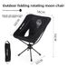 Outdoor 360°Rotating Moon Portable Aluminum Alloy Fishing Camping Picnic Folding Leisure Chair Lightweight_desvips.com