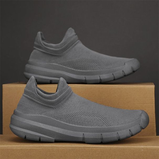 Men's breathable tennis shoes summer new casual sneakers lazy one foot stirrups sock mouth work_desvips.com