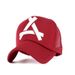 Street Versatile Letter A Mesh Breathable Baseball Hats For Men And Women Summer Sunscreen Curved Brim Caps_desvips.com