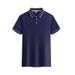 Unbeatable Quality Polo Shirt 2024 Summer Crossover Trend Men Try Sports And Leisure Light Plate Solid Color Washed Short Sleeved T-shirt_desvips.com