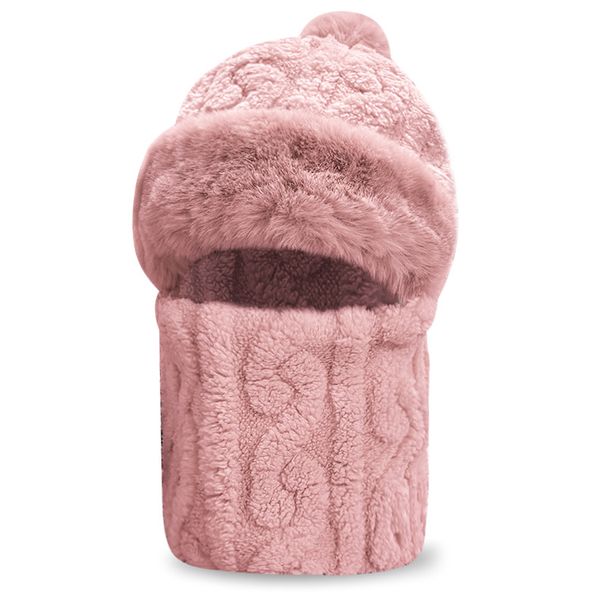 Autumn Hat Ear Protection Windproof Outdoor Neck Warmer Mask Integrated Fleece Thickened Warm Cycling Winter Style_desvips.com