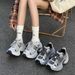 RenMou Paris Dad Women's 2025 New Thick Soled Sponge Cake Show Off Small Sneakers Casual Shoes Trendy Exclusive Supply_desvips.com