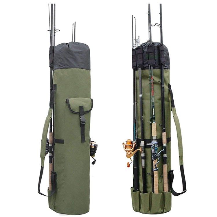 Cylinder Outdoor Multifunctional Sea Rod Fishing Gear Storage Bag_desvips.com