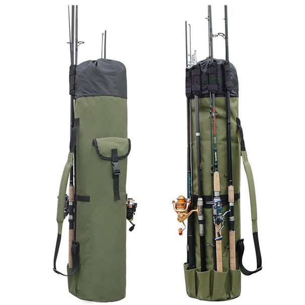 Cylinder Outdoor Multifunctional Sea Rod Fishing Gear Storage Bag_desvips.com