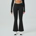 Teveo High Elasticity Yoga Pants Seamless Quick Drying Flared Design Lifting Slimming Figure Perfect For Running Sports Fitness_desvips.com