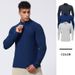 KOOSSOASIS Autumn/Winter New Arrival Stand Collar Casual Outdoor Comfortable Sports Top, Running Fitness Sports Quick-Drying Long-Sleeved Men's Shirt_desvips.com