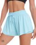 Breathable Women's Sports Shorts - Elastic Drawstring Waist, Liner Design, Side Pocket, Ideal For Gym Yoga Running_desvips.com